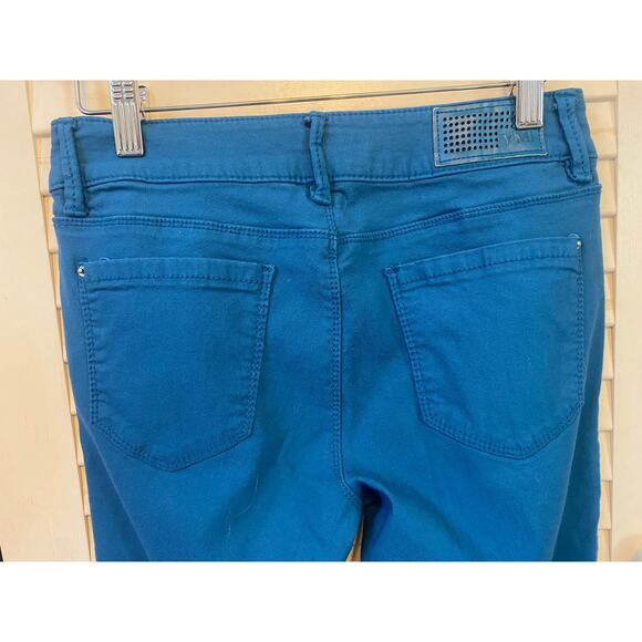 YMI Jeggings Peacock Blue Jeggings Zip Fly Mid Rise Ankle Size Medium - Picture 5 of 11